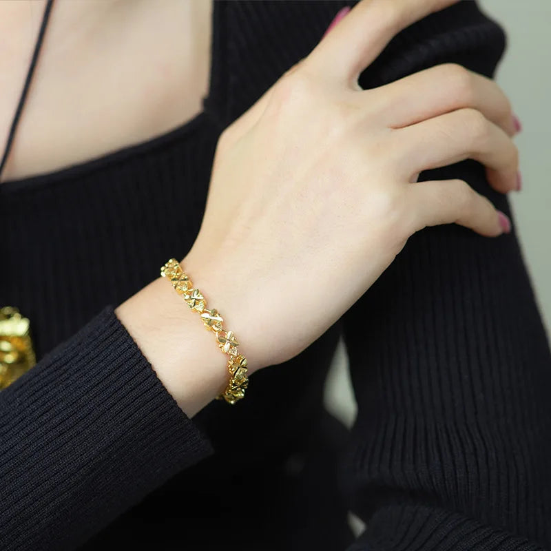 Gold Clover Bracelet