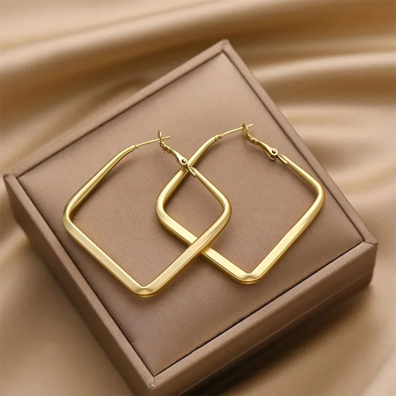 Geometric Square Earrings